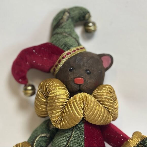 Festive Jester Bear Plush - Picture 3 of 8